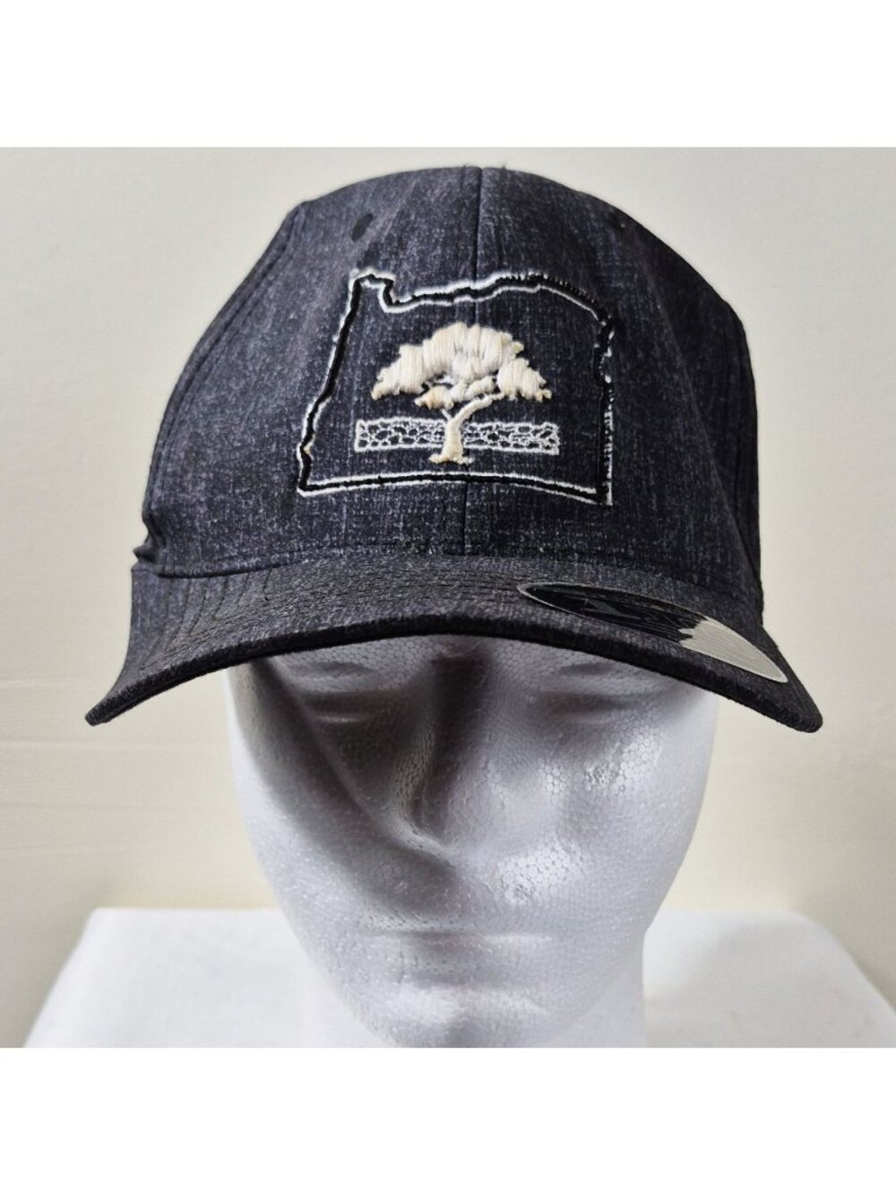 Adidas Golf Oregon Hat Cap Tree Logo Gray Black Adjustable OS